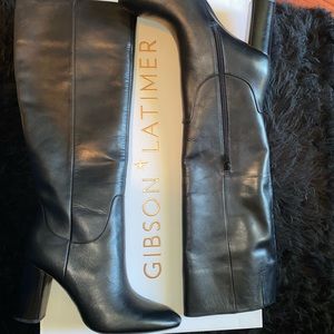 NWT GIBSON LATIMER Soft Leather Black Knee High Boots